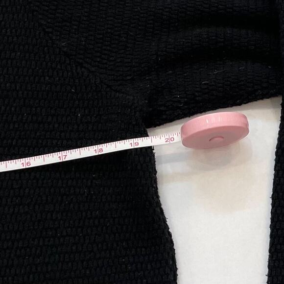 J. Jill Cotton Blend Black Oversized Textured Sweater V-Neck Long Sleeve Tunic S - Picture 13 of 14